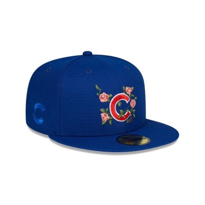 Blue Chicago Cubs Hat - New Era MLB Bloom 59FIFTY Fitted Caps USA9632571